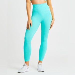 AYBL Evolve Speckle Seamless Leggings - NEW WITH TAG Size: M Color: Aqua Green